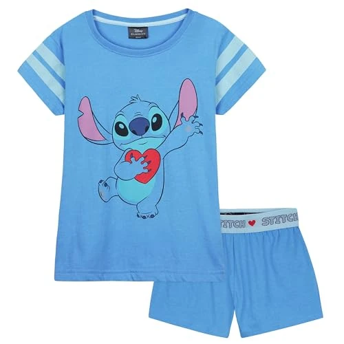 Tijdelijke aanbieding: Disney Stitch Meisjes Pyjama voor Kinderen en Tieners 2 Stuks Nachtkleding Korte PJ's voor Meisjes Zachte Ademende Lounge Wear 4-14 Jaar Eeyore en Stitch Geschenken (Blauw Stitch, 7-8 Jaar) van 24.99 € naar 24.99 € (0.00% korting)