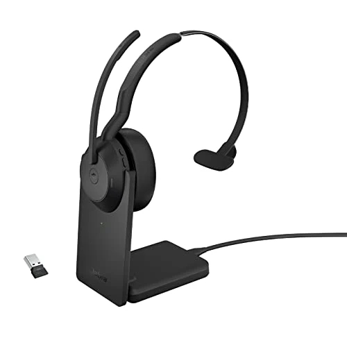 Oferta limitada: Jabra Evolve2 55 Auricular Monoaural Inalámbrico con Base de Carga, Tecnología Jabra Air Comfort, Micrófonos con Cancelación de Ruido y ANC, Certificado para MS Teams, Negro de 191.40 EUR a 191.40 EUR (ahorro 0%)