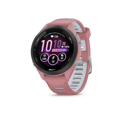 Offerta a tempo: Garmin Forerunner 265, Smartwatch per la corsa, 46mm, GPS multi-band, Display AMOLED, VO2max, HRV Status, Dinamiche di corsa al polso, Tempi di recupero, Autonomia fino a 13 giorni (Black) - 19% da 419.99 € a 341.00 €