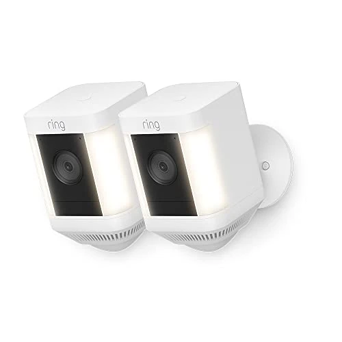 Offerta a tempo: Ring videocamera Plus con faretti a batteria (Spotlight Cam Plus) | Telecamera di sorveglianza HD per esterno con audio bidirezionale, fai-da-te | Ring Home: 30 gg. prova gratuita | 2 telecamere - 37% da 299.98 € a 189.99 €