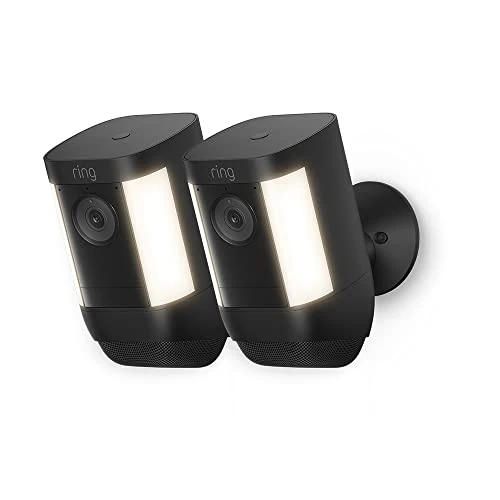 Limited-time offer: Ring Spotlight Cam Pro Battery | 2K Video with Ring Vision, 3D Motion Detection, Bird's Eye View, LED Spotlights, DIY installation | 30-day free trial of Ring Subscription | 2 Cameras from 289.99 £ to 79.99 £ (save 72.42%)
