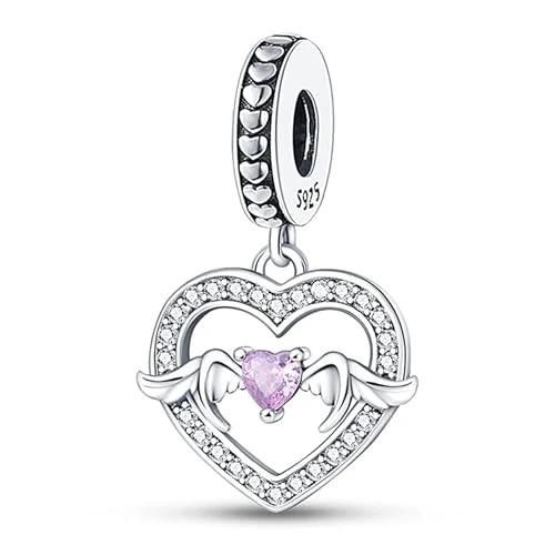 TINSLO Charms Abalorios Colgante para mujer, plata de ley 925, compatible con pulseras y collares Pandora, compatible con pulseras europeas para mujeres y niñas
