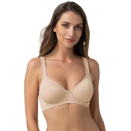 Dorina Lindsay-Non Padded beha voor dames, met volledige afdekking (1 stuk), beige, 100B