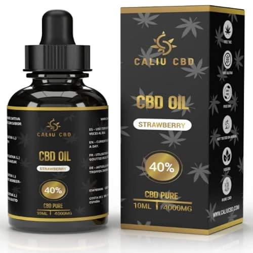 CBD-olie | Biologische CBD-olie | 40% 4000mg 10ML | Naar het fragment van fraise | CBD-olie van cannabidiol | Gemaakt in de EU | 0% THC 400 druppels | Cannabiszaadolie.