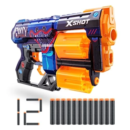 Offerta a tempo: X-Shot Skins Dread, Poppy, 12 Darts, Toy Foam Dart Blaster - 36% da 24.99 € a 16.07 €
