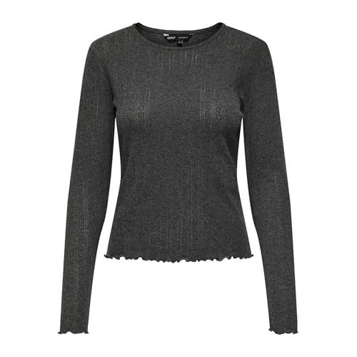 Oferta limitada: ONLY Onlcarlotta L/S Top Noos Jrs Camiseta, Mujer, Gris Oscuro, XS de 19.99 EUR a 17.99 EUR (ahorro 10%)