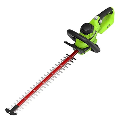 Limitiertes Angebot: Greenworks Akku-Bürstenlose Heckenschere 24V GD24HT61, 61cm Dual Action Klinge, schneidet bis zu 25.4mm dicke Zweige und Stämme 3200 spm OHNE Akku-Ladegerät, 3-Jahres-Garantie von 99.99 EUR auf 74.99 EUR (Spare 25%)
