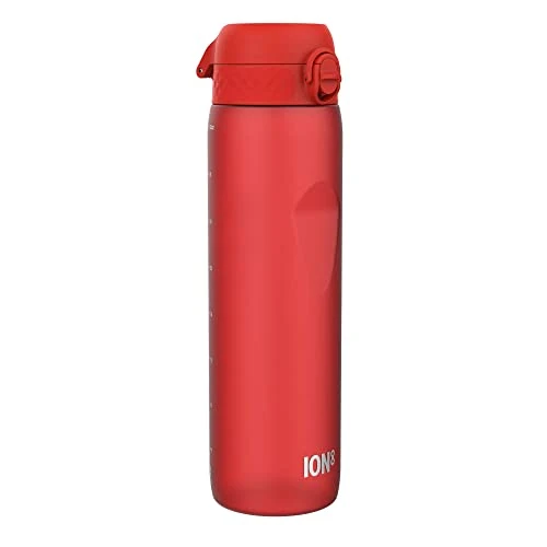 Offerta a tempo: Ion8 Borraccia 1 Litro, 1000ml, a Prova di Perdite, Facile da Aprire, Serratura Sicura, Maniglia per il Trasporto, Lavabile in Lavastoviglie, Senza BPA, Ideale per Sport e Palestra, Rosso - 29% da 19.99 € a 14.23 €