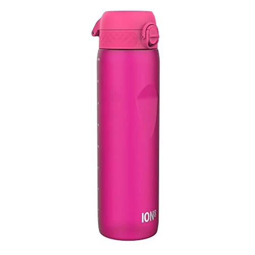 Offerta a tempo: Ion8 Borraccia 1 Litro, 1000ml, a Prova di Perdite, Facile da Aprire, Serratura Sicura, Maniglia per il Trasporto, Lavabile in Lavastoviglie, Senza BPA, Ideale per Sport e Palestra, Rosa - 31% da 20.99 € a 14.40 €