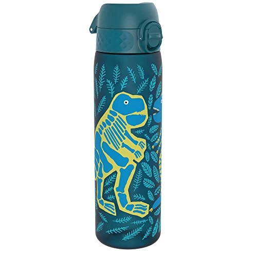 Offerta a tempo: Ion8 Borraccia a Prova di Perdite, 500ml, Facile da Aprire, Serratura Sicura, Lavabile in Lavastoviglie, Senza BPA, Maniglia per il Trasporto, Adatta a Portabicchieri, Facile Pulizia, Dinosauri - 28% da 15.99 € a 11.58 €