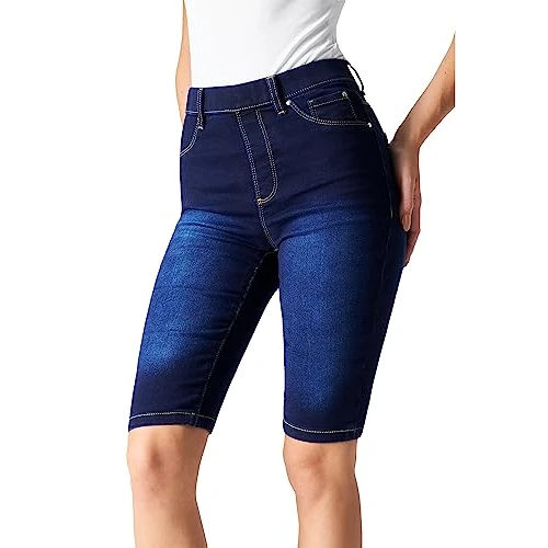Offerta a tempo: CityComfort Donna Vita Alta Pinocchietto Donna Elasticizzati Modellanti Slim Jeggings con Tasche Leggins Corti Denim Taglie Forti 36 - 48 (Blu Scuro, 46) (M002) - 0.00% da 11.54 € a 11.54 €
