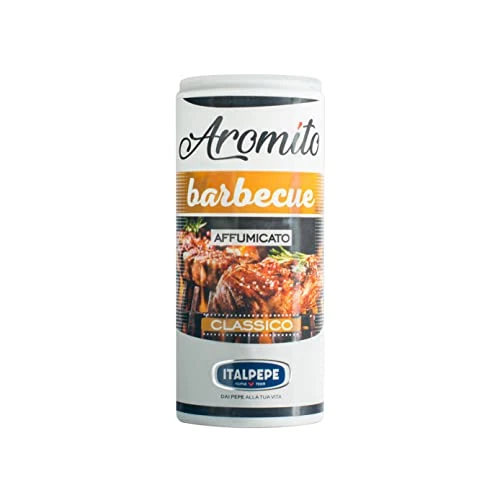 Offerta a tempo: Italpepe, Aromito BBQ Affumicato Classico, Miscela di Sale, Spezie ed Erbe Aromatiche Essiccati e Macinati, Ideale da Aggiungere Direttamente sulla Carne Barbecue, Ottimo per Grigliate - 0.00% da 2.99 € a 2.99 €