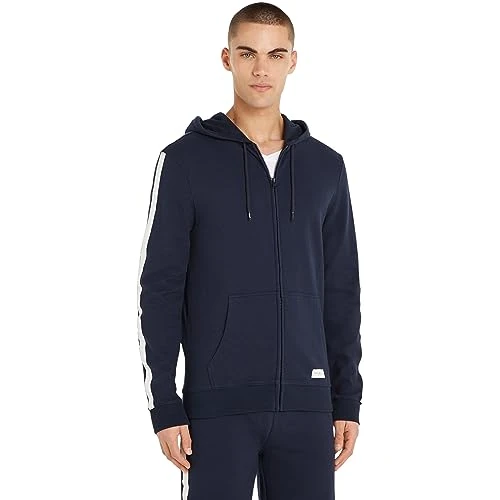 Offerta a tempo: Tommy Hilfiger Uomo Felpa con Cappuccio e Zip, Blu (Desert Sky), S - 51% da 89.90 € a 44.00 €