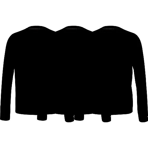 Tommy Hilfiger Magliette Maniche Lunghe Uomo Confezione da 3 Basic, Nero (Black/Black/Black), XL