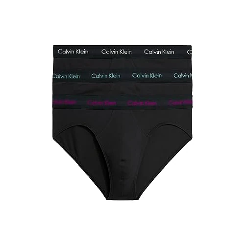 Calvin Klein Hip Brief 3pk 0000u2661g heren Heupbroek,zwart (B- Wild Aster, Gry Hthr, Arctic Lg),XS