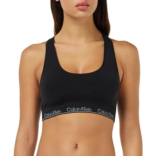 Calvin Klein Sujetador Tipo Bralette Mujer Racerback Bralette con Copas Preformadas, Negro (Black), XL