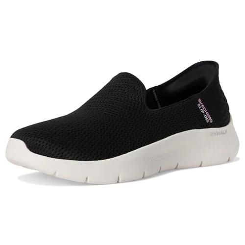 Oferta limitada: Skechers Tenis para Mujer con Manos Libres Go Walk Flex-Relish, Ribete Blanco Textil Negro., 37 EU de 84.95 € a 58.88 € (ahorro 31%)
