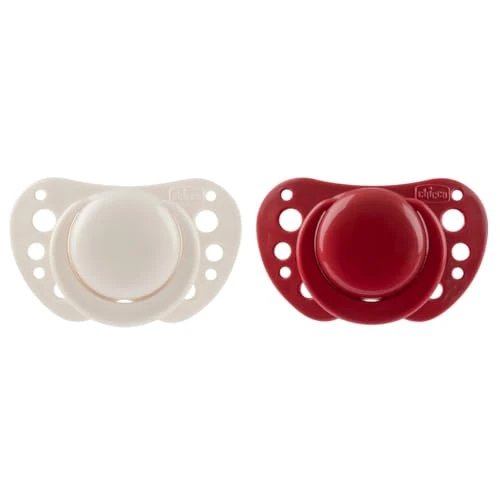 Offerta a tempo: Chicco PhysioForma Succhietto Air Rosso Ciuccio 6-16 Mesi, Tettarella in Silicone, Anatomico e Funzionale, Supporta la Respirazione Fisiologica, Rosso, 2 Pezzi - 51% da 12.49 € a 6.16 €