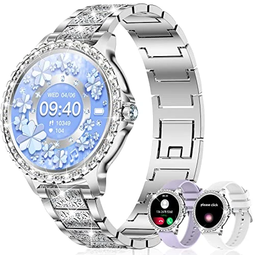 Offerta a tempo: fitonyo Smartwatch Donna Diamond,1.32''Smartwatch Donna Chiamate e whatsapp,Fisiologia Femminile Cardiofrequenzimetro SpO2/Monitoraggio del Sonno/120 Allenamenti, Orologio Smart Watch per iOS Android - 0.00% da 49.99 € a 49.99 €