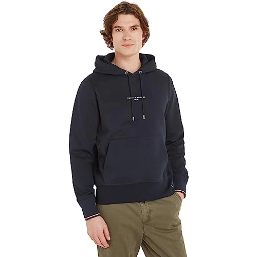 Tommy Hilfiger Hoodie voor heren, Blauw (Woestijnhemel), M