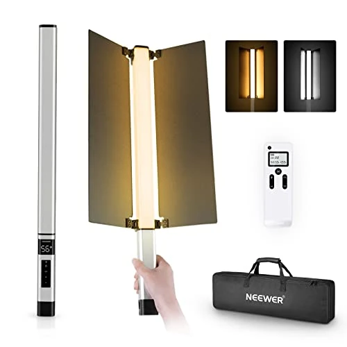 Oferta limitada: NEEWER CL124 Pro Barra de Luz LED Video, Palo Iluminación Bicolor Fotografía con Batería Mejorada de 7,4V 3200mAh Metal Puerta de Granero 2,4G Pantalla LCD Remota, 1500Lux CRI97+ Regulable 3200K-5600K de 92.99 € a 92.99 € (ahorro 0.00%)