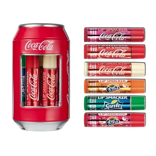 Offerta a tempo: Lip Smacker, Assortimento Burrocacao Labbra, Balsamo Labbra Idratante Profumato in Lattina da Collezione, Set Regalo Bambina, 6 Gusti: Coca-Cola - 19% da 12.99 € a 10.49 €