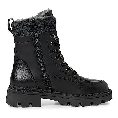 Jana Damen Stiefeletten ohne Absatz Winter Gefüttert Weite H Mehrweite, Schwarz (Black), 37 EU