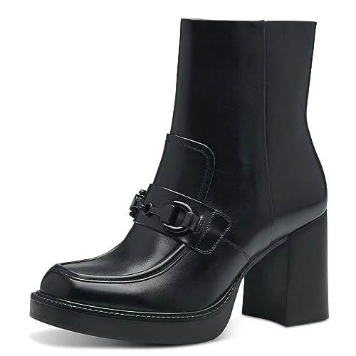 Tamaris 1-25358-41, Botas Cortas al Tobillo Mujer, Negro, 41 EU