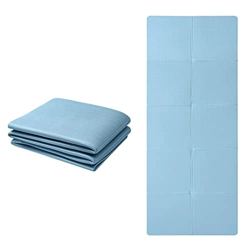 Good Nite Tapis de Yoga Pliant Pliable Antidérapant Portable Léger Tapis de Gymnastique Pilates Sport Yoga Voyage 183 x 61 x 0,6 cm (Bleu)