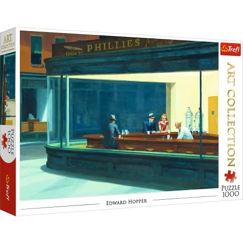 Limitiertes Angebot: Trefl - Nachteulen, Edward Hopper - Puzzle 1000 Elemente, Art Collection, Kunst, Amerikanische Malerei, DIY, Kreative Unterhaltung, Spaß, Klassische Puzzles für Erwachsene und Kinder ab 12 Jahren von 15.78 EUR auf 15.78 EUR (Spare 0%)