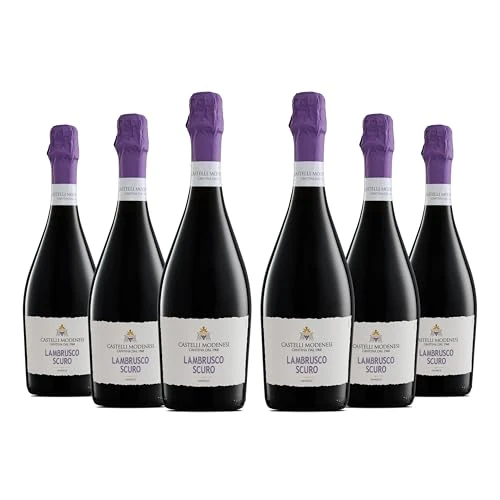 Offerta a tempo: Cantina Castelli Modenesi Lambrusco Scuro Amabile Emilia IGT, Vino Rosso dal Gusto — 20% da 33,54 € a 26,89 €