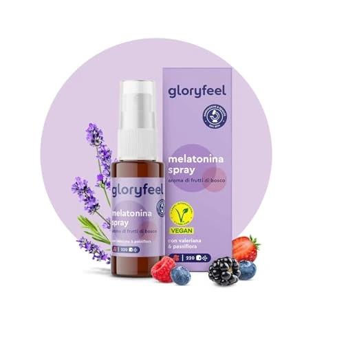 Melatonina per Dormire, Melatonina Pura, Melatonina Spray 0,5mg per Spruzzo, Integratore Valeriana Forte con Passiflora e Lavanda Rilassante, con Vitamina B1 e B6, Gusto Frutti di Bosco, 30ml