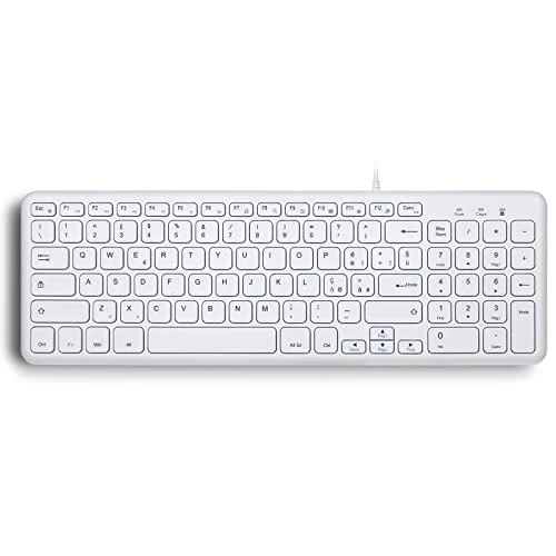 Offerta a tempo: Perixx PERIBOARD-213W - Tastiera cablata USB - Tasti a forbice silenziosi - Design compatto con tastierino numerico - Bianca - Layout Italiano - 7% da 29.99 € a 27.99 €