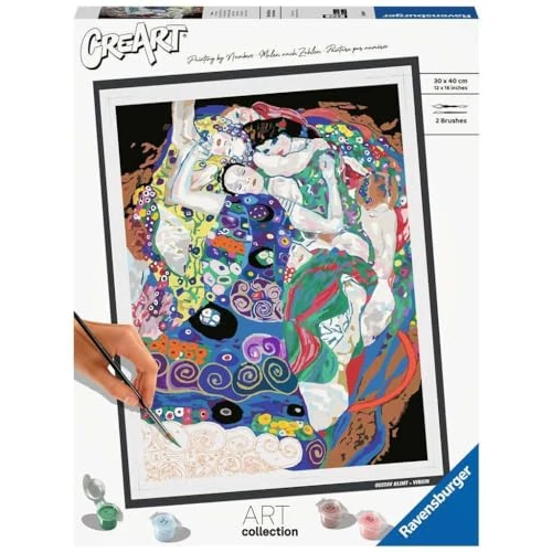 Offerta a tempo: Ravensburger - CreArt ART COLLECTION Klimt: La vergine, Kit per Dipingere con i Numeri, Contiene Tavola Prestampata 30 x 40 cm, 2 Pennelli, Colori e Accessori - 27% da 13.62 € a 9.99 €