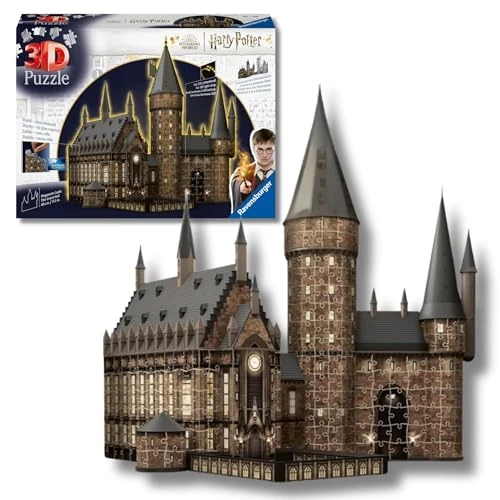 Beperkte aanbieding: Ravensburger 3D Puzzle 11550 - Harry Potter Hogwarts Schloss - Die Große Halle - Night Edition - die beleuchtete Great Hall des Hogwarts Castle für alle Harry Potter Fans ab 10 Jahren: Erlebe Puzzeln in der 3. Dimension van 71.71 EUR naar 71.71 EUR (besparing 0%)