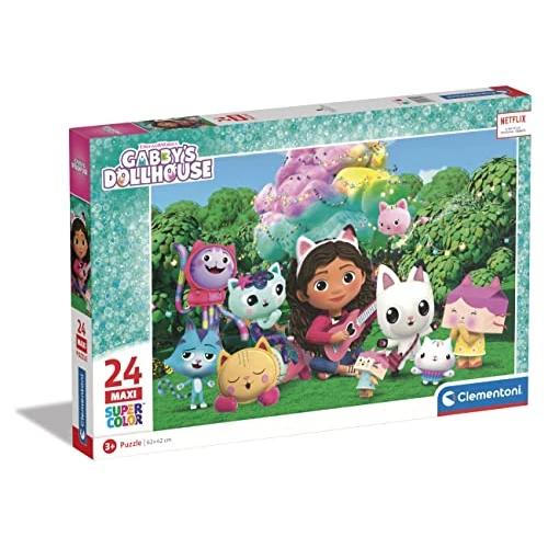 Zeitlich begrenztes Angebot: Clementoni DreamWorks Gabby's Dollhouse - Puzzle mit 24 Maxi-Teilen für Kinder ab 3 Jahren, Buntes Kinderpuzzle mit besonderer Leuchtkraft, 28520 von Clementoni von 12.99 € auf 12.25 € (6% Rabatt)