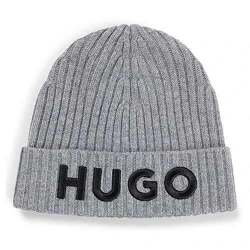 HUGO Herren Unisex-x565-6 Beanie, Silver47, Einheitsgröße EU