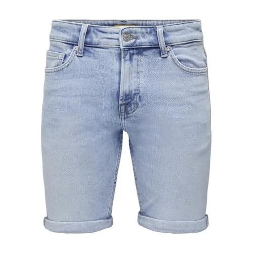 Offerta a tempo: Only & Sons Male Shorts Jeans, Mix Blu Chiaro, L - 40% da 39.99 € a 23.99 €