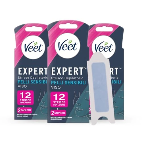 Offerta a tempo: Veet Expert - 36 Strisce Depilatorie Viso — 39% da 14,99 € a 9,15 €