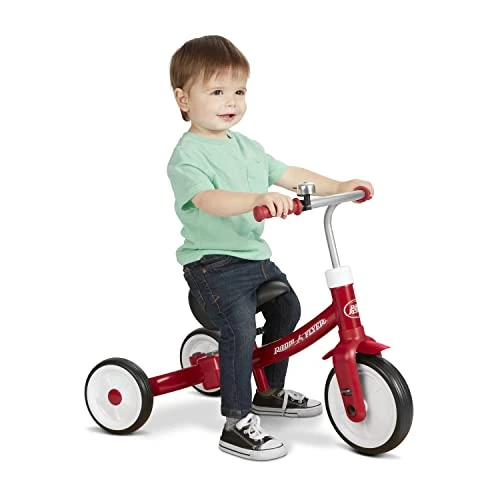 Radio Flyer Triple Play Tricycle, Tricycle Rouge pour Tout-Petits, draisienne, à Utiliser de 1 à 3 Ans