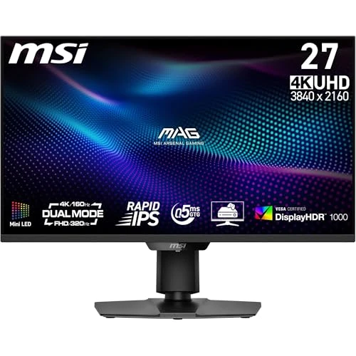 Oferta limitowana: MSI MAG 274UPDF E16M monitor do gier 27" 4K UHD, panel Rapid IPS 3840 x 2160, czas reakcji 0,5 ms, DisplayHDR 1000, Mini-LED, podwójny tryb, HDMI 2.1, DP 1.4a, USB-C (15 W PD) z 1640.99 zł na 1640.99 zł (oszczędź 0.00%)