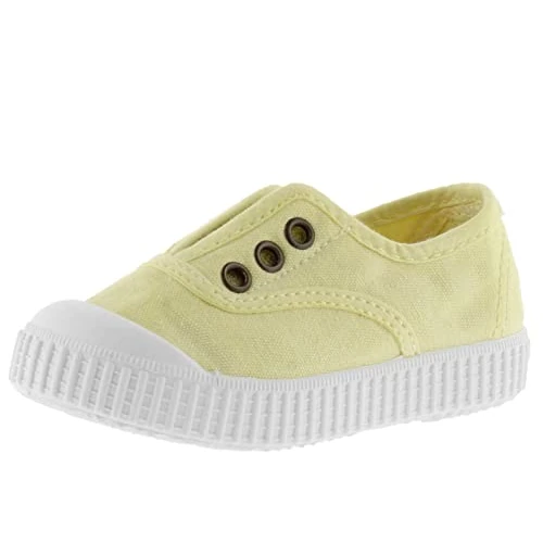 victoria 1915 Unisex Dyed Canvas Trainers DREC & Central Elastic & Reinforced Toe 106627 for Kids Banana 20