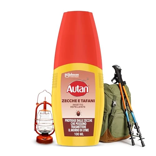 Autan Tiques et taons Vapo Spray anti-moustiques fort, répulsif moustiques et tiques avec action protectrice durable jusqu'à 12 heures de protection, idéal pour les voyageurs, 1 paquet de 100 ml