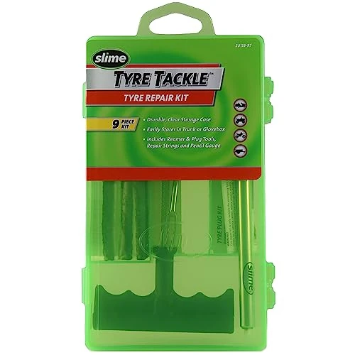 Slime 20133-95 Bandenreparatieset, voor Alle Banden, Snelle en Gemakkelijke Reparatie, 9-Delige Set