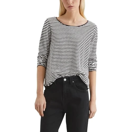 Offerta a tempo: Marc OߴPolo Denim Donna Maglietta a Maniche Lunghe in Cotone bio a Righe, Multicolore (Multi/Scandinavian Blue), XXL - 46% da 37.09 € a 19.90 €