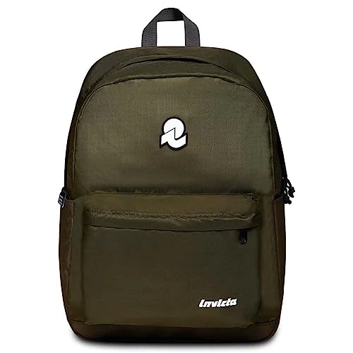 Tijdelijke aanbieding: Invicta Carlson Schoolrugzak, legergroen, binnenzak, pc-tas, zijvak voor drinkfles, reisrugzak, universiteitsrugzak, eco-materiaal, Groen, 30 x 41,5 x 18, Casual van 49.01 EUR naar 49.01 EUR (korting 0%)