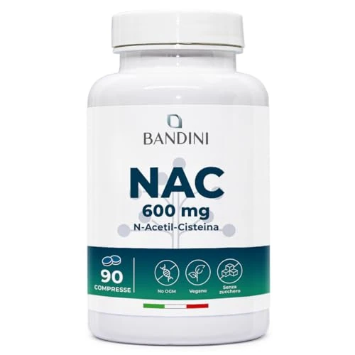 Offre limitee: Bandini® NAC N-Acétyl-Cystéine 600 mg - Haute Biodisponibilité - Antioxydant, Synthèse du Glutathion - Soutient le système immunitaire - Sans Additifs - 100% Vegan - 90 Comprimés avec Acetyl Cysteine de 12.90 EUR a 12.90 EUR (economie 0%)