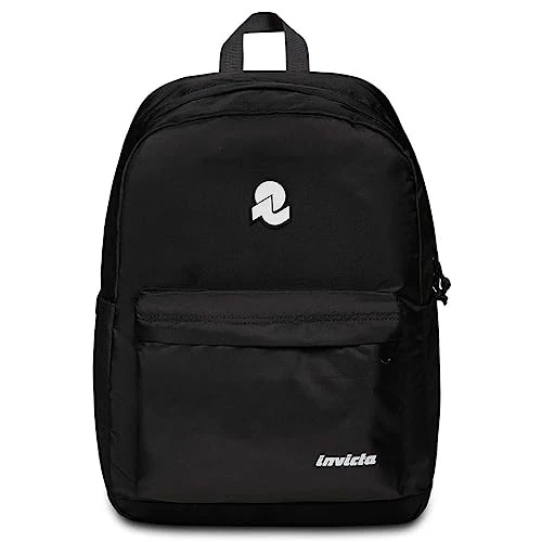 Tijdelijke aanbieding: Invicta Carlson Schoolrugzak, zwart, binnenzak, pc-tas, zijvak voor drinkfles, reisrugzak, universiteitsrugzak, eco-materiaal, Jet zwart., 30 x 41,5 x 18, Casual van 49.90 EUR naar 49.90 EUR (korting 0%)