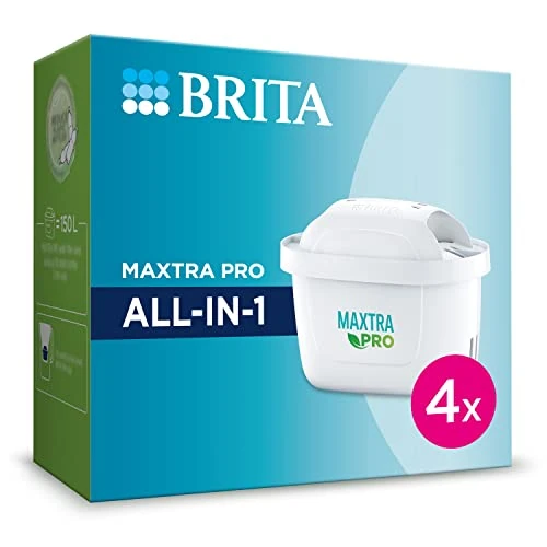 BRITA waterfilterpatroon MAXTRA PRO Pure Performance (All-in-1) 4 pack - Originele filter voor BRITA waterfilterkannen voor fris smakend water - filtert onzuiverheden, PFAS, chloor, kalk en metalen
