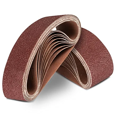 TROTEC Bandschleifpapier-Set 10-Teilig 533x76mm Schleifpapier Bandschleifer Pack Schleifmaschine Banschleifmaschinen Holzschleifarbeiten